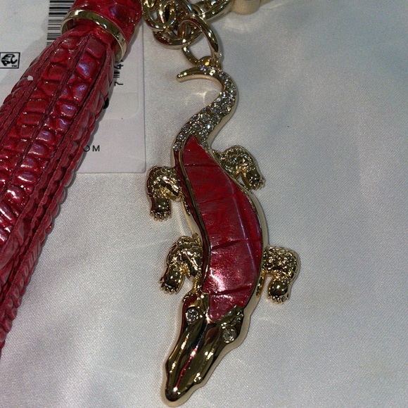 BRAHMIN Heartbreaker Croc Charm Tassel NWT - Picture 7 of 7